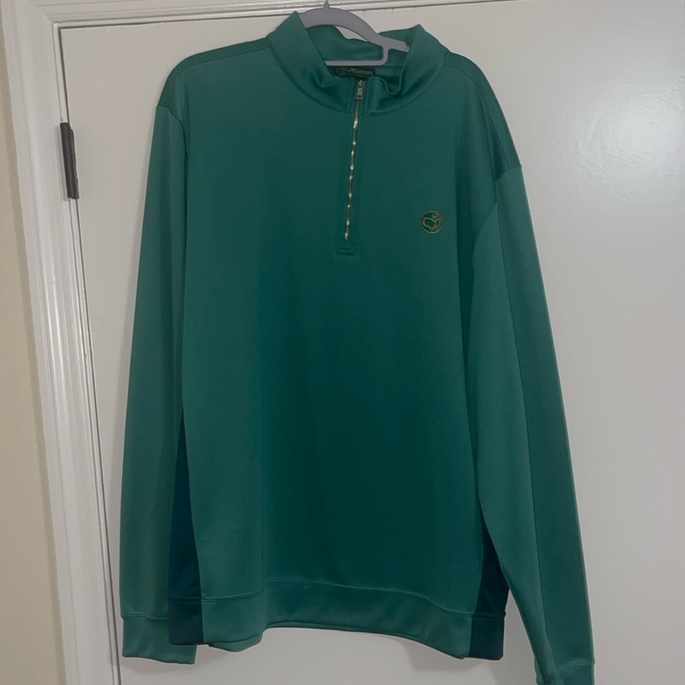 Masters exclusive to Berkman’s Place two tone green quarter zip